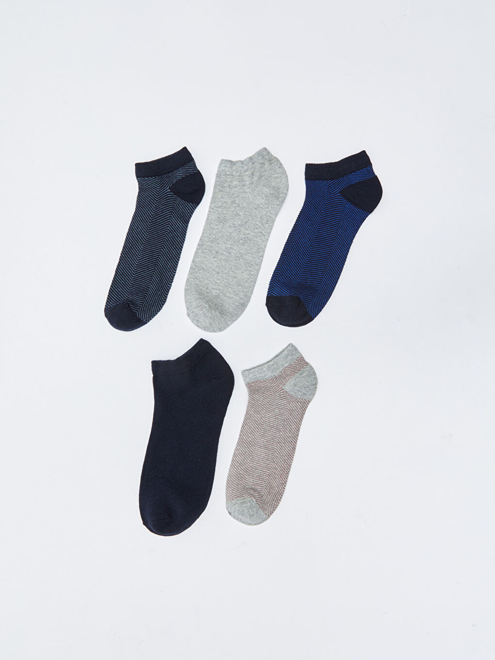 Patterned Men's Trainer Socks 5 Pack-1