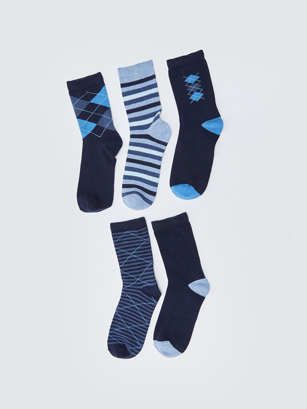 LCW Kids Patterned Boys' Ankle Socks 5 Pack -W24550Z4-K00