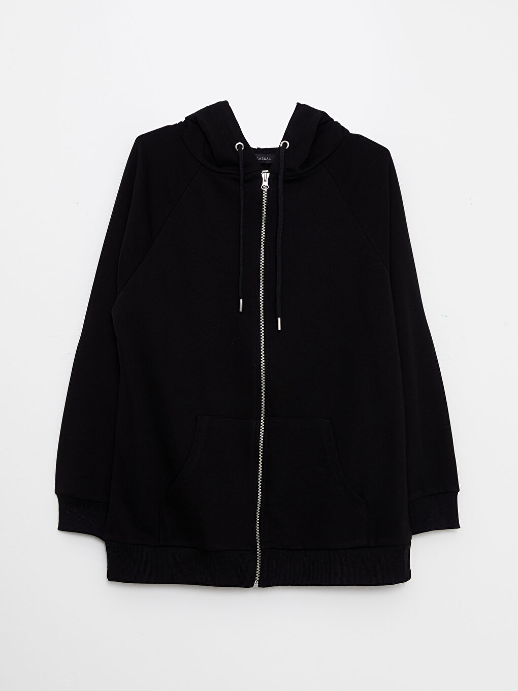 Hooded Plain Long Sleeve Women's Sports Cardigan-5