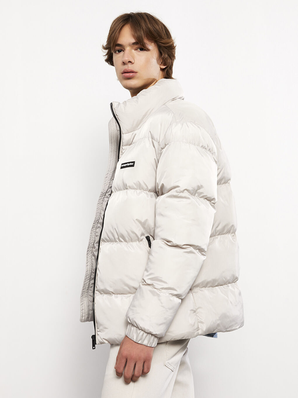 Standard Fit Funnel Neck Men's Puffer Coat