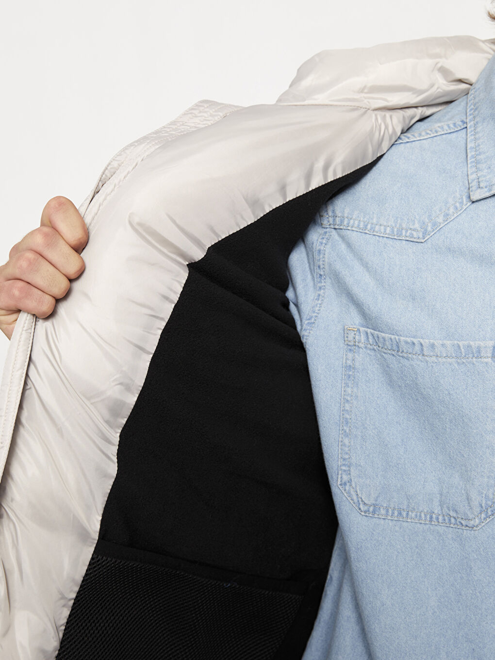 Standard Fit Funnel Neck Men's Puffer Coat-4