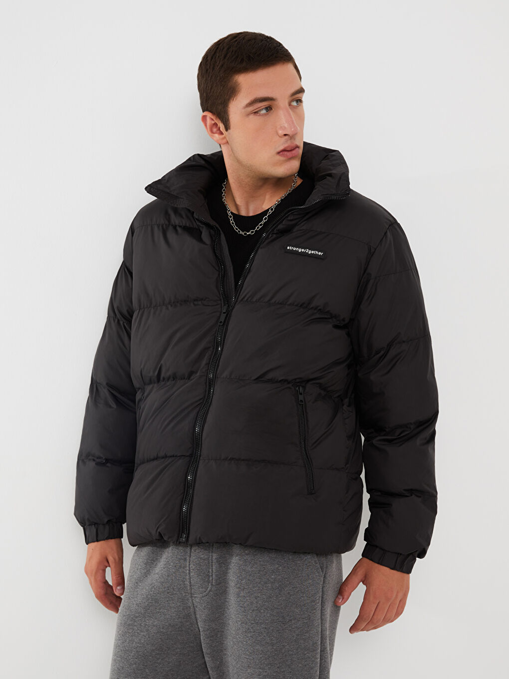 XSIDE Standard Fit Funnel Neck Men's Puffer Coat -W24557Z8-CVL