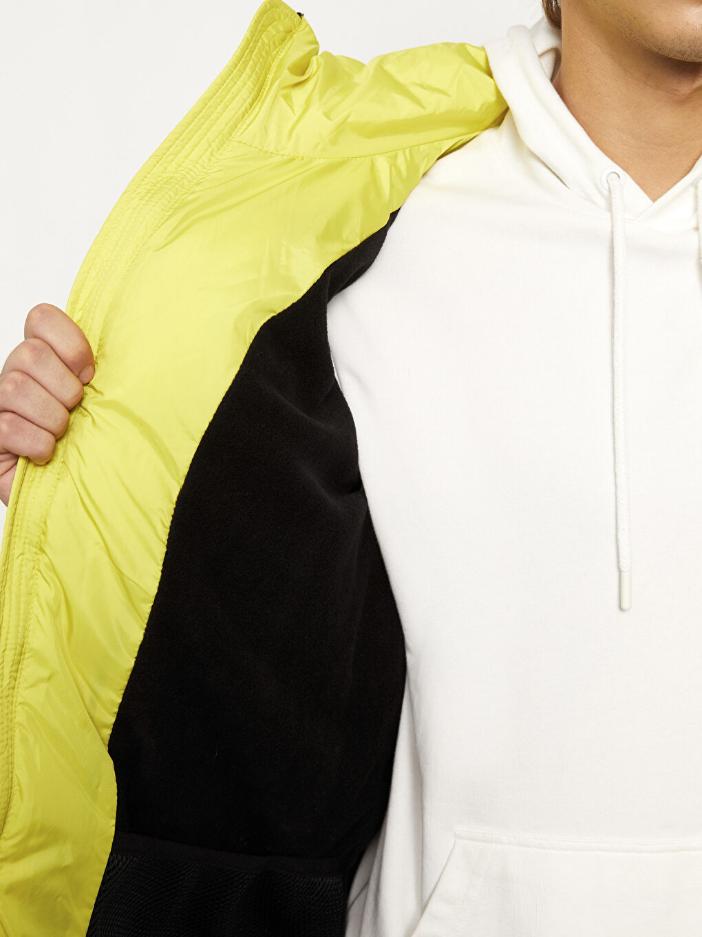 Yeşil Standart Kalıp Dik Yaka Erkek Şişme Mont-4