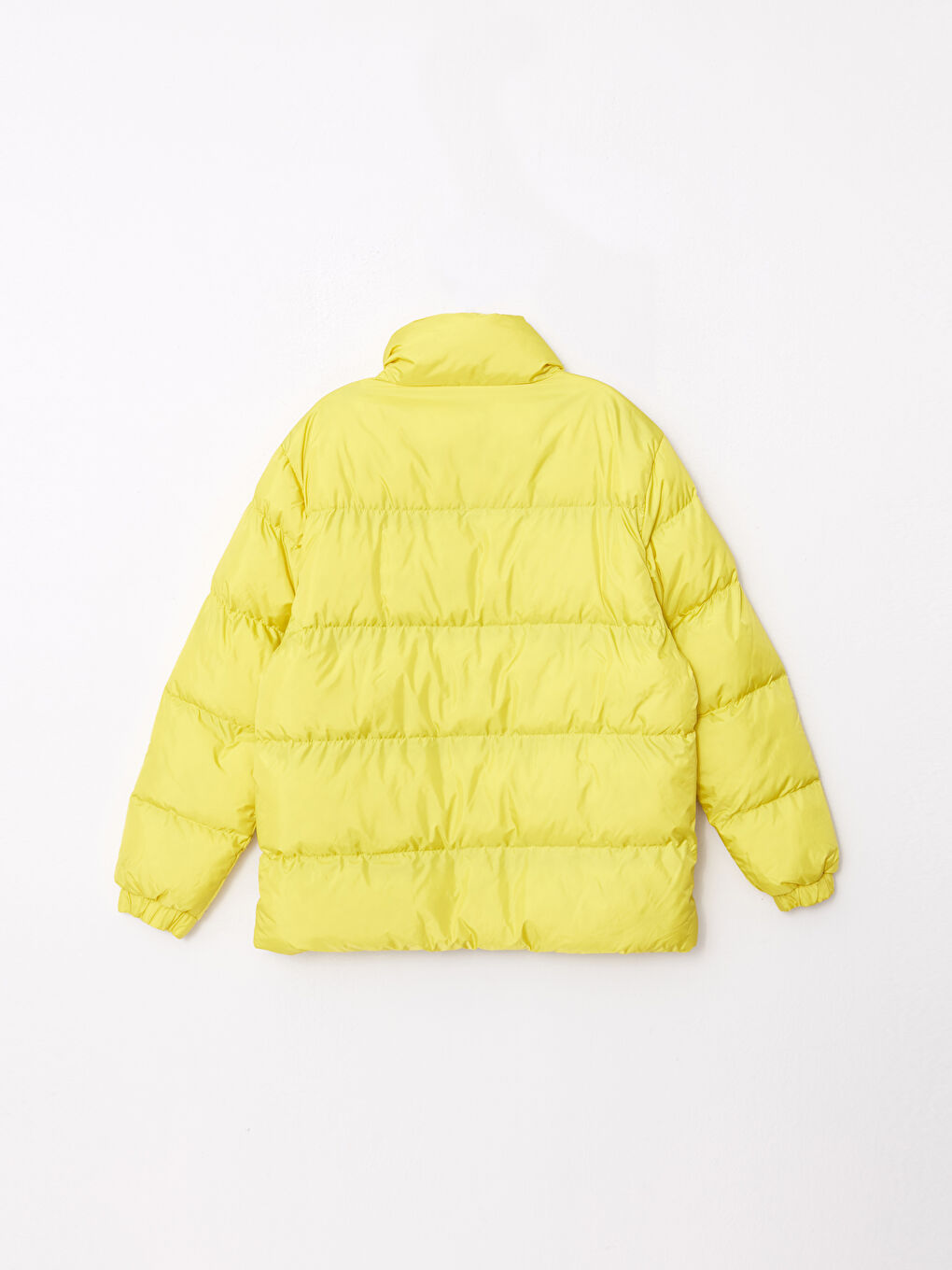 Yeşil Standart Kalıp Dik Yaka Erkek Şişme Mont-7