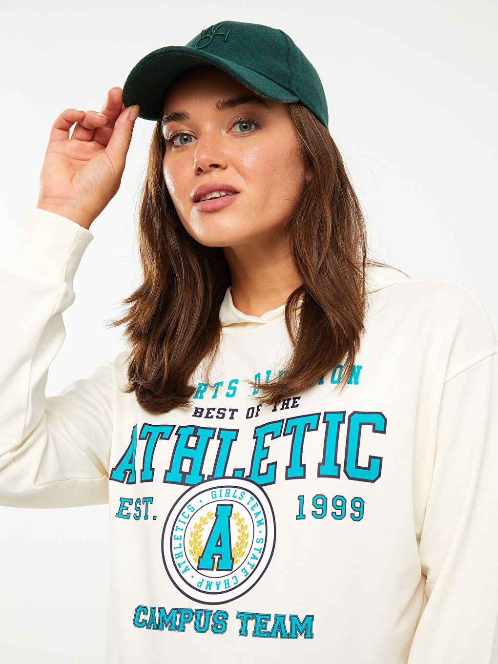 LCWAIKIKI Maternity Baskılı Uzun Kollu Oversize Hamile Hoodie -W24580Z8-SGG