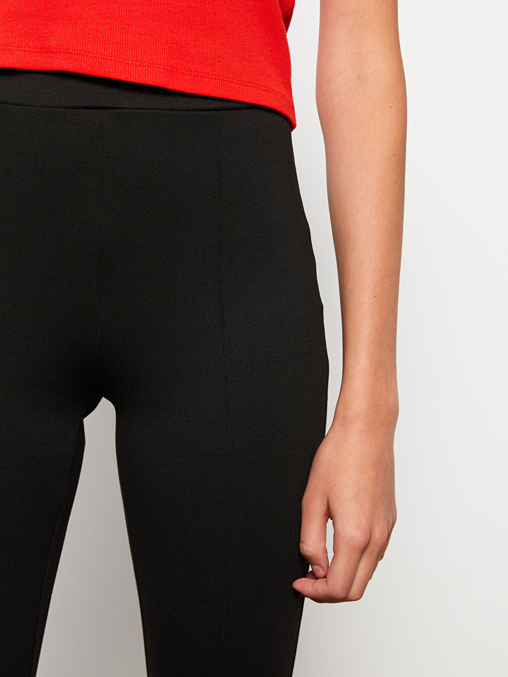 بنطلون وسط عادي ضيق واسع للسيدات-3