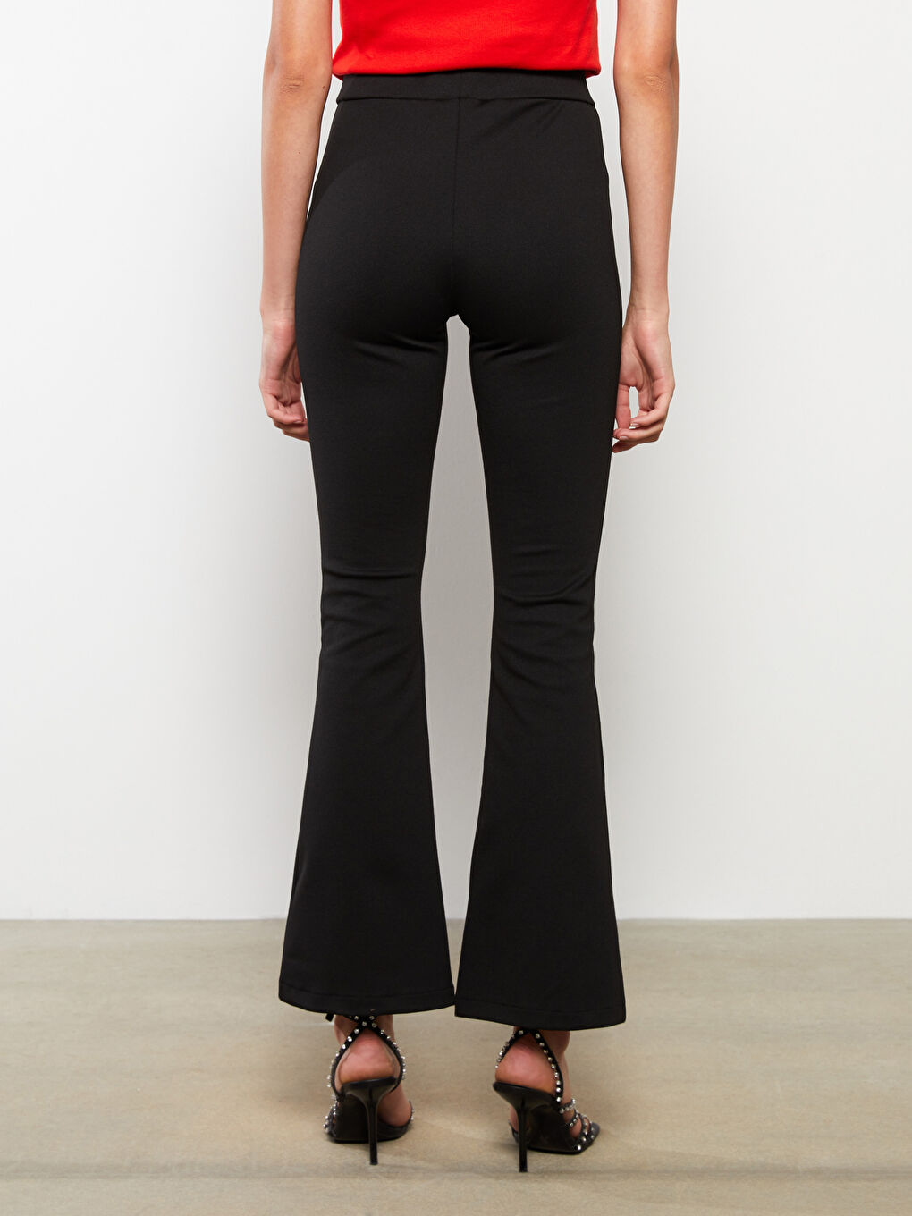 بنطلون وسط عادي ضيق واسع للسيدات-5