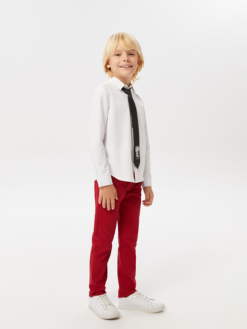 LCW Kids Kırmızı Basic Gabardin Erkek Çocuk Pantolon