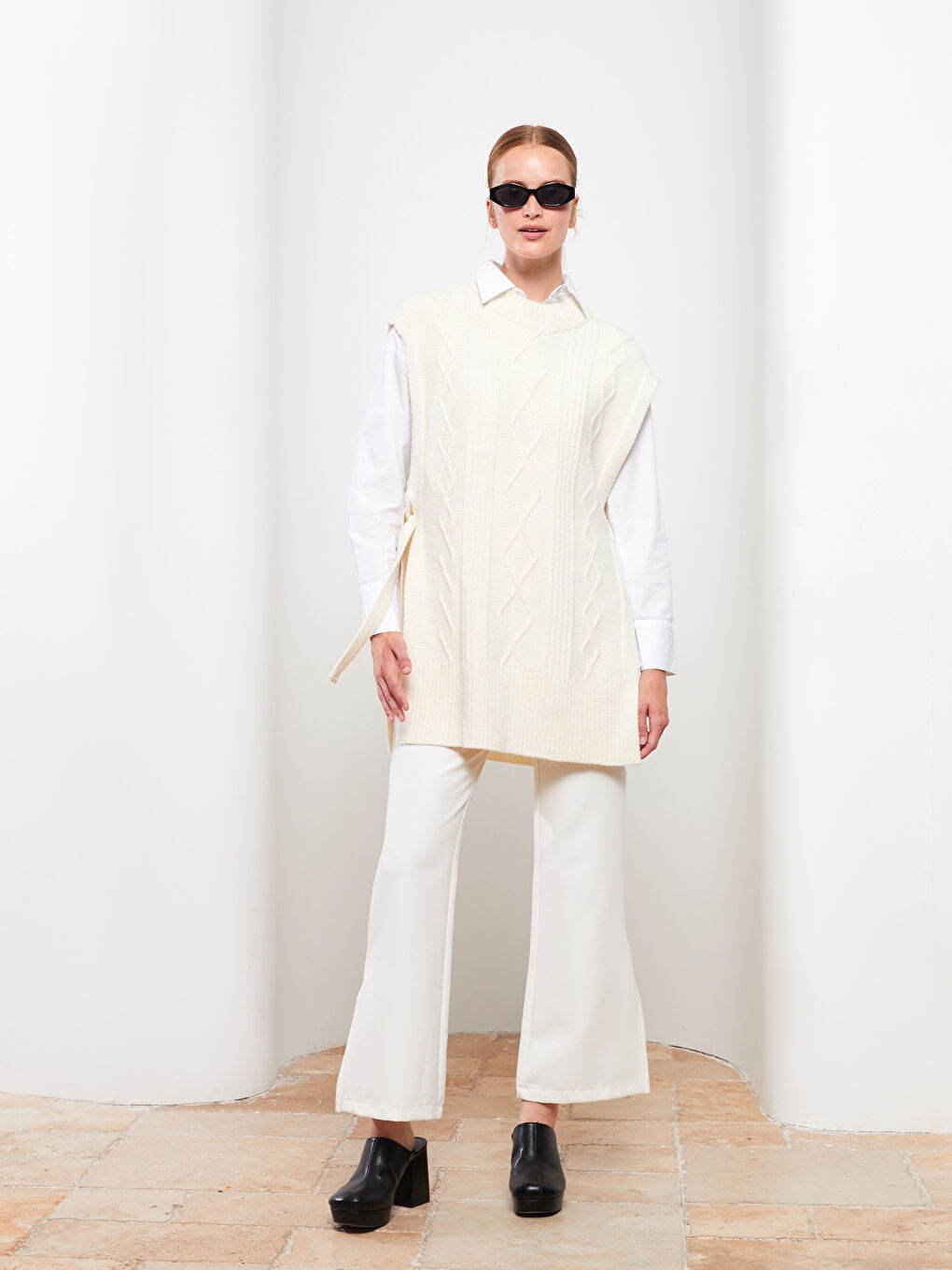 Džemper za Žene sa Okruglim Izrezom i Uzorkom