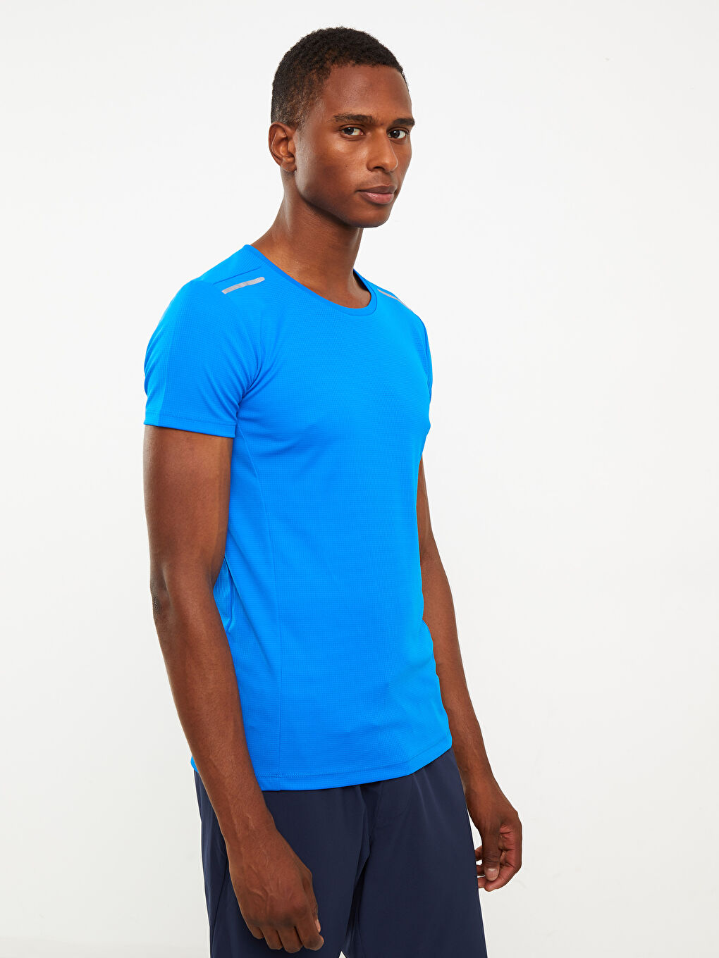 Mavi Bisiklet Yaka Kısa Kollu Erkek Spor Tişört-1