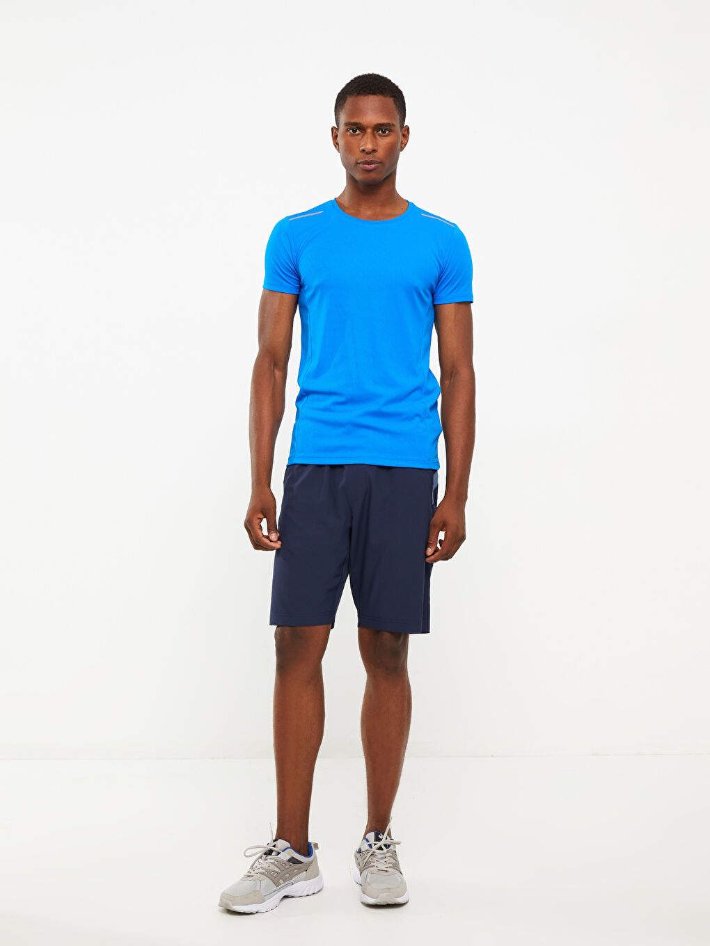 Mavi Bisiklet Yaka Kısa Kollu Erkek Spor Tişört-3