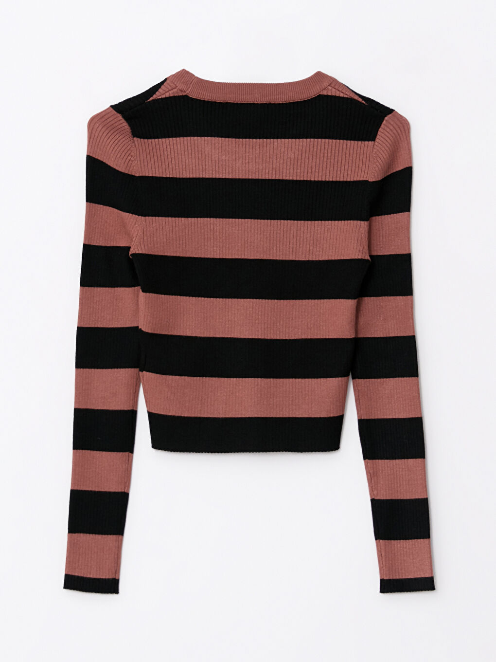 LCW Vision Rundhalsausschnitt Gestreift Langarm Damen Strickpullover -W24651Z8-LEW
