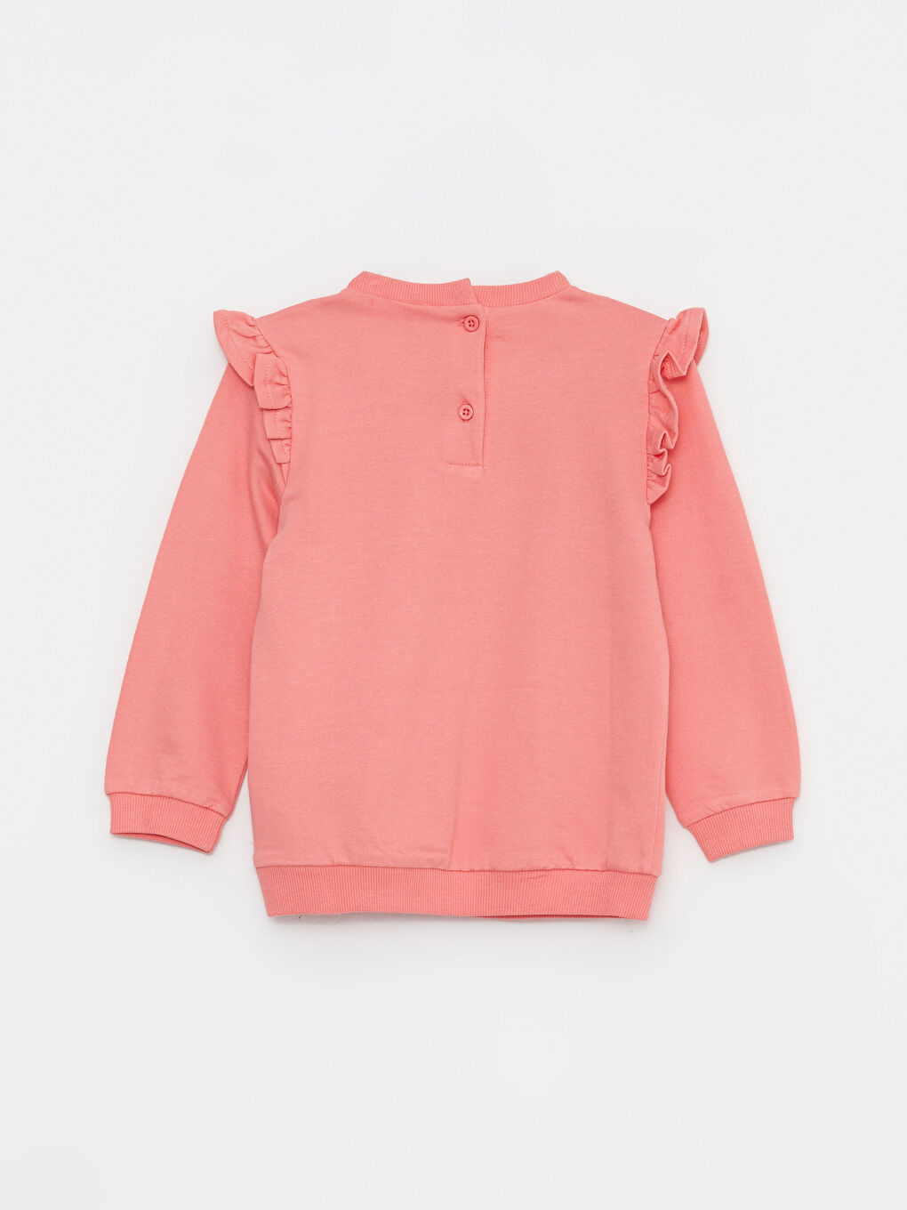 Свитшот с круглым вырезом и длинным рукавом с принтом Минни и Микки Маус для малышки девочки-1