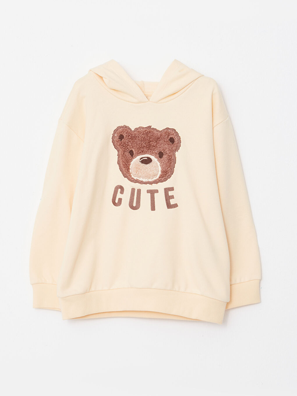 Hooded Embroidered Long Sleeve Girl Sweatshirt-3