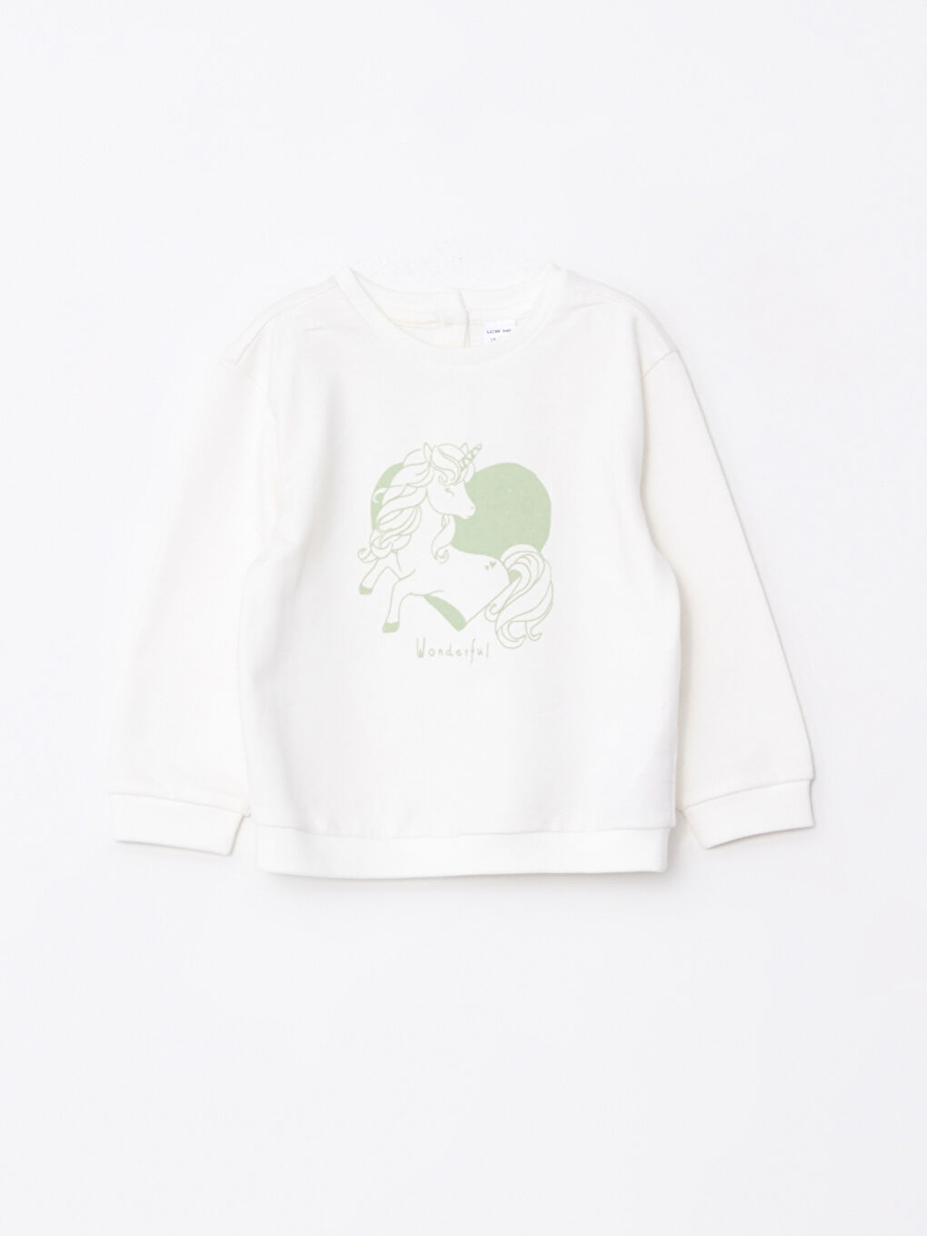 LCW baby Rundhalsausschnitt Langarm Bedrucktes Baby Mädchen Sweatshirt 2er-Pack -W24684Z1-FF7