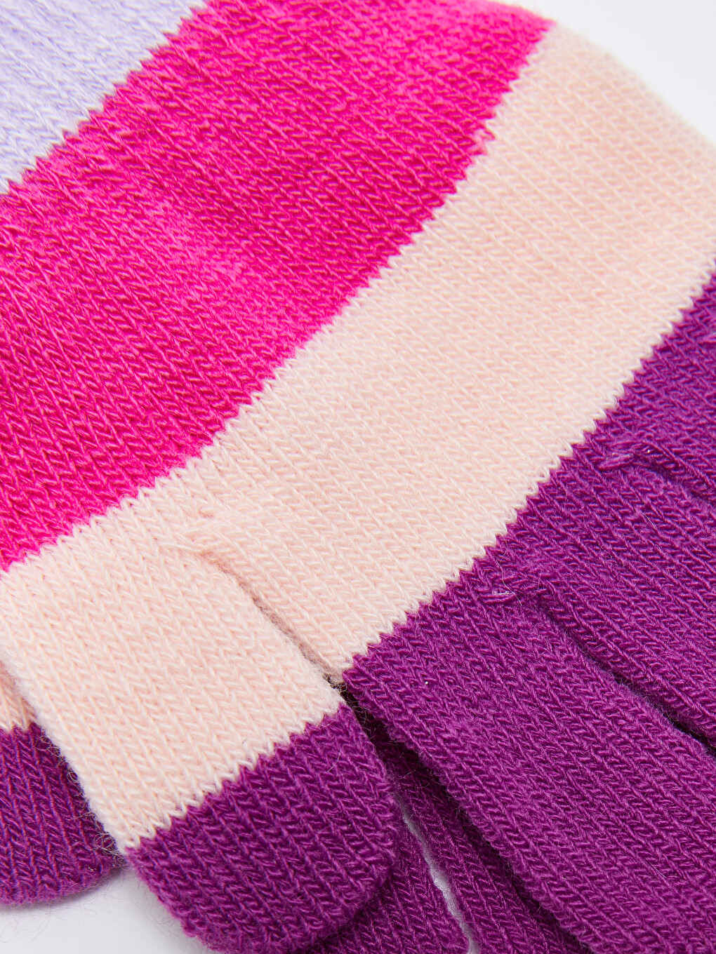 Color Block Girl Knitwear Gloves 2 Pack-2