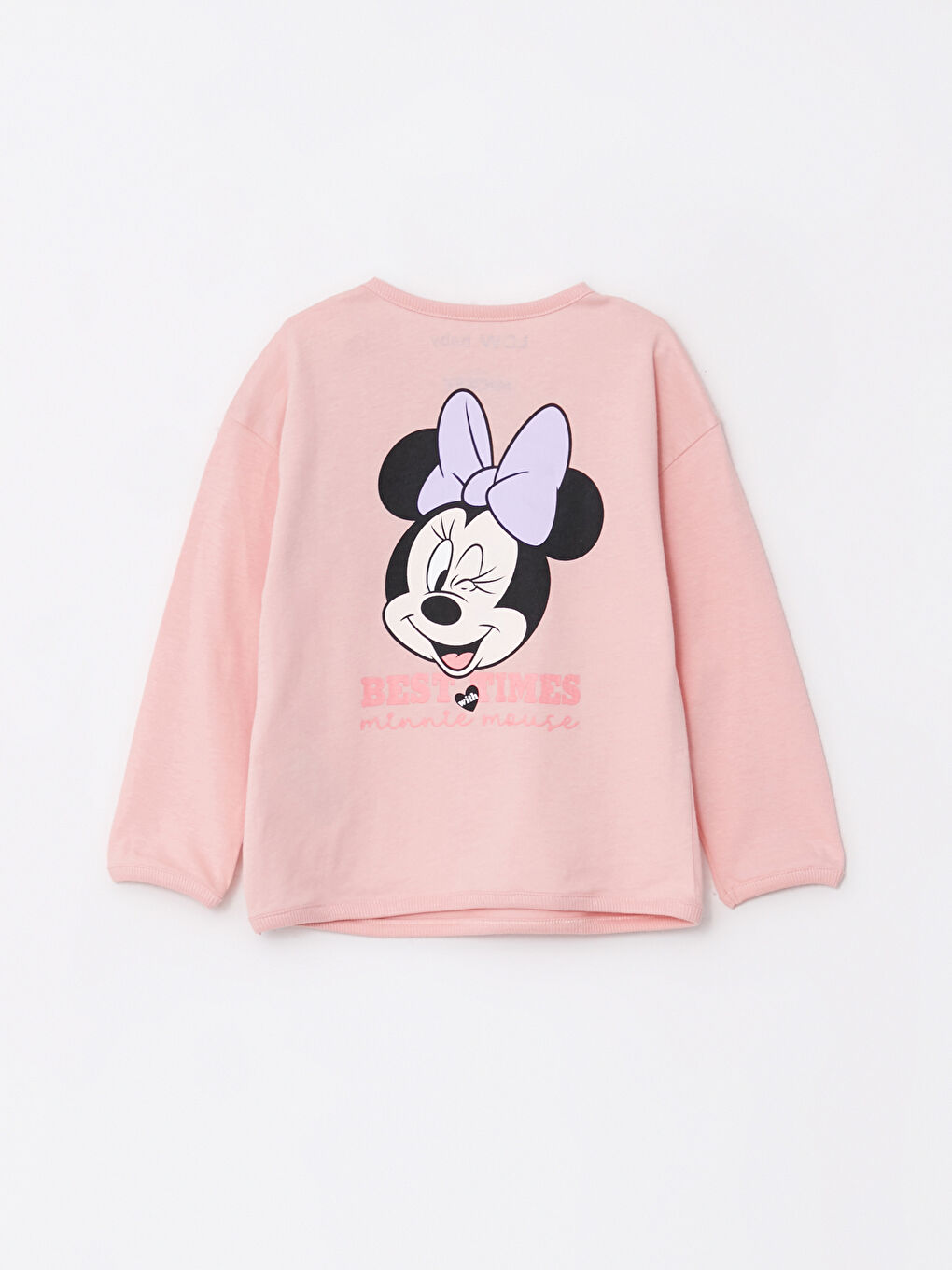 LCW baby Rundhalsausschnitt Langarm Minnie Mouse Bedrucktes Baby Mädchen T-Shirt -W24703Z1-G21
