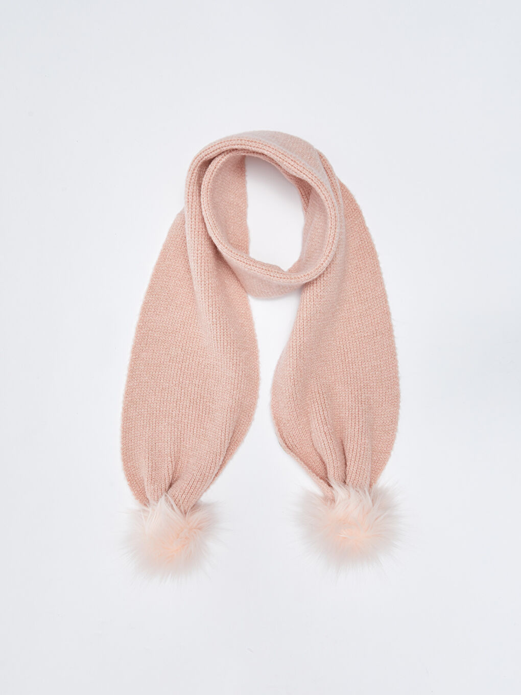 Плюшевый Берет с Помпоном и Шарф для Девочки-2