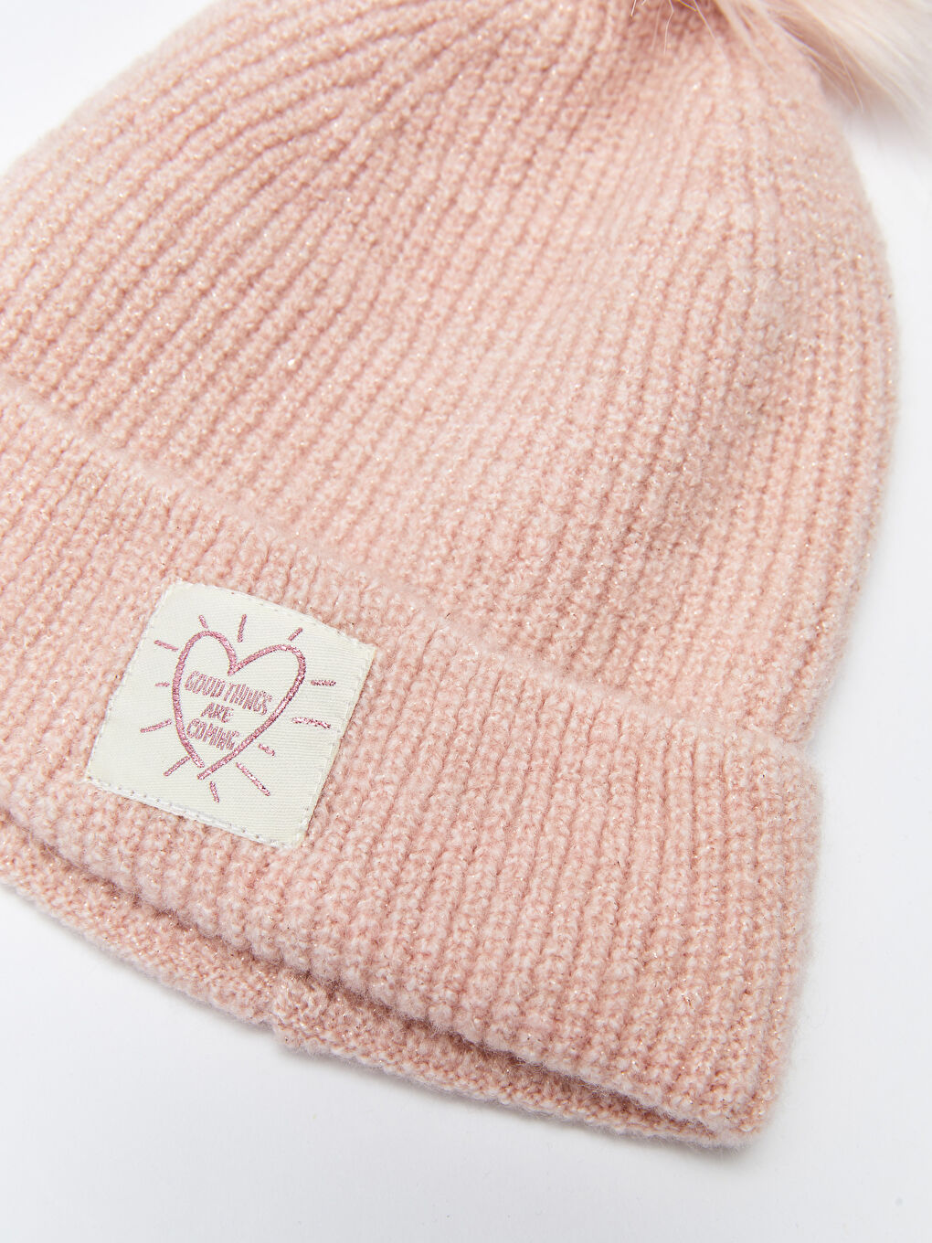 Плюшевый Берет с Помпоном и Шарф для Девочки-3