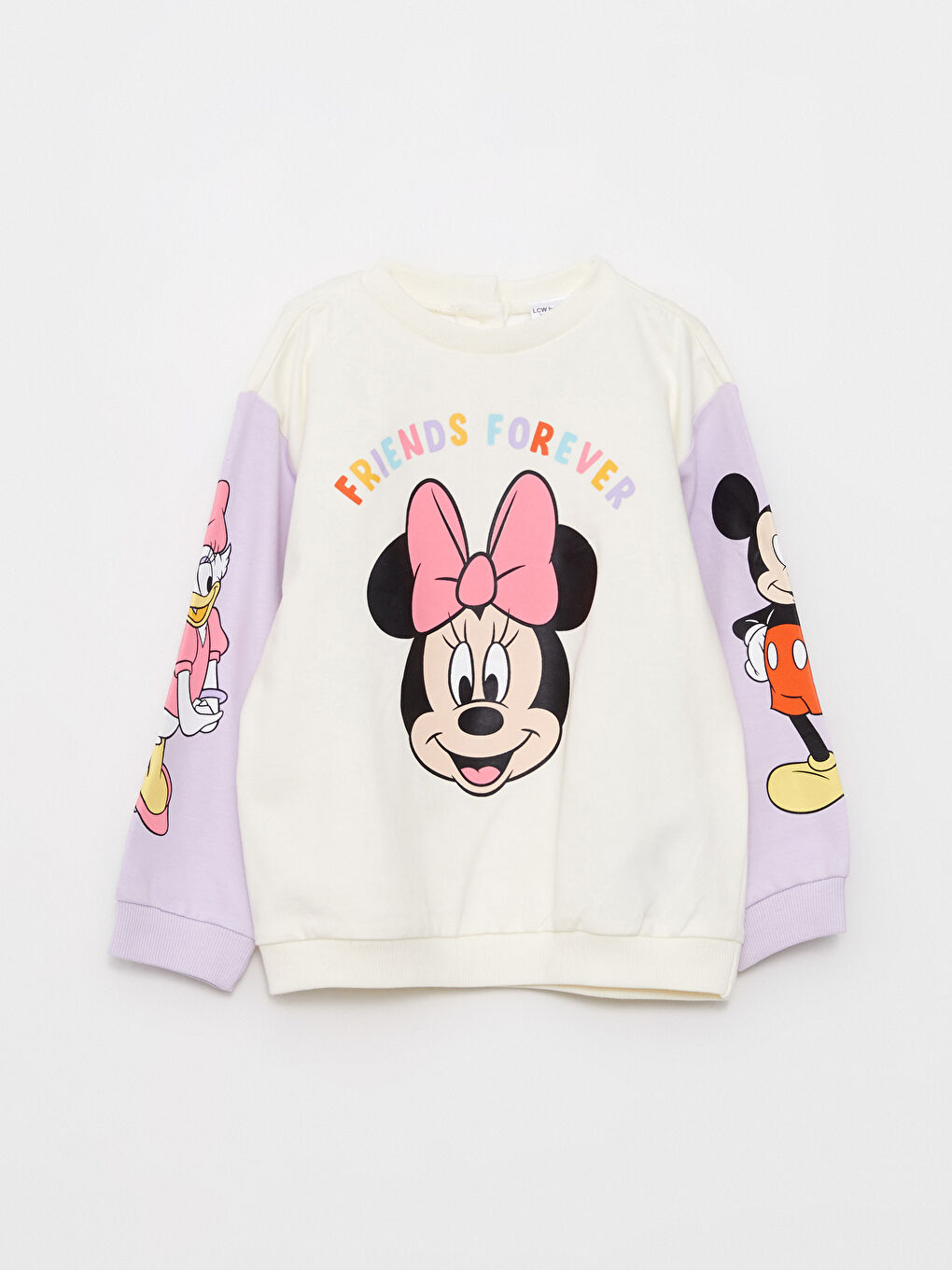 Crew Neck Long Sleeve Minnie and Friends Printed Baby Girl Sweatshirt and Pants 2-Pack-1