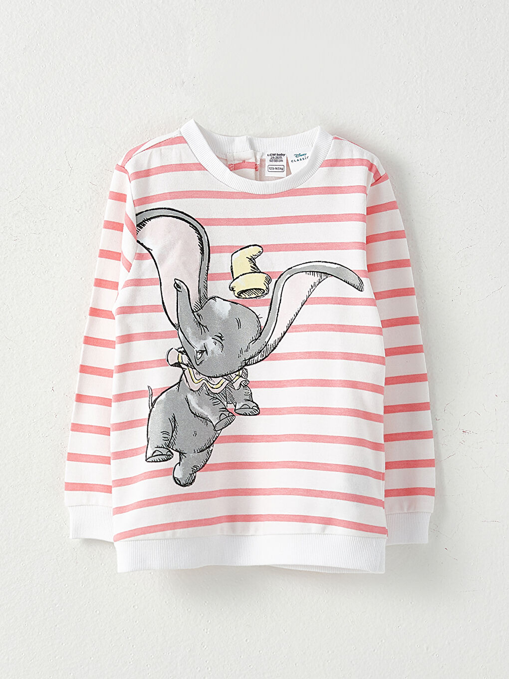 Crew Neck Long Sleeved Dumbo Printed Baby Girl Sweatshirt and Pants 2-Pack Set -W24732Z1-LFA