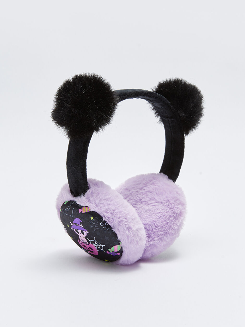 H12 Pompom Detailed Plush Girl's Headphones-1