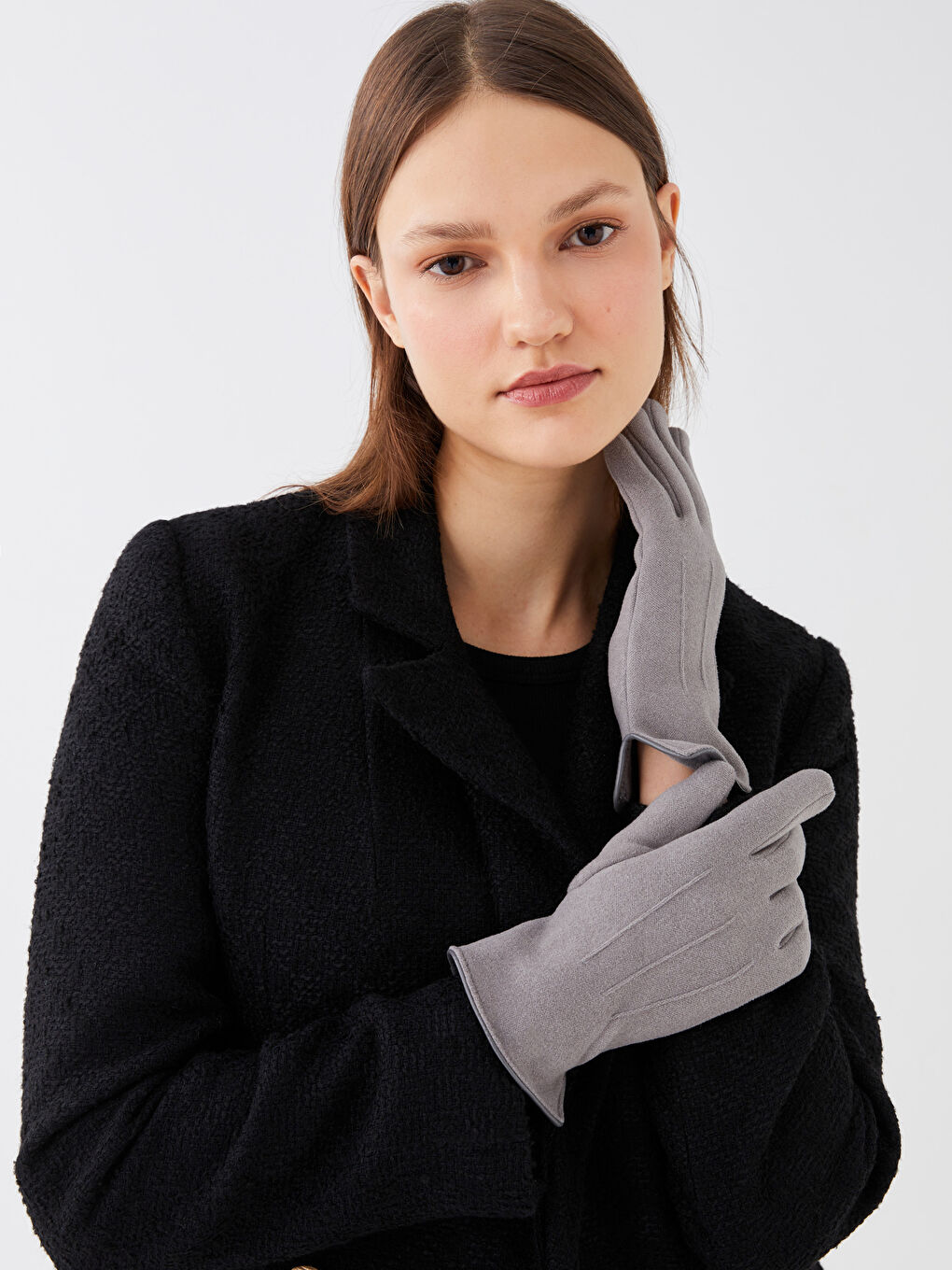 LCW ACCESSORIES Wildleder-Look Handschuhe für Damen -W24772Z8-UXF