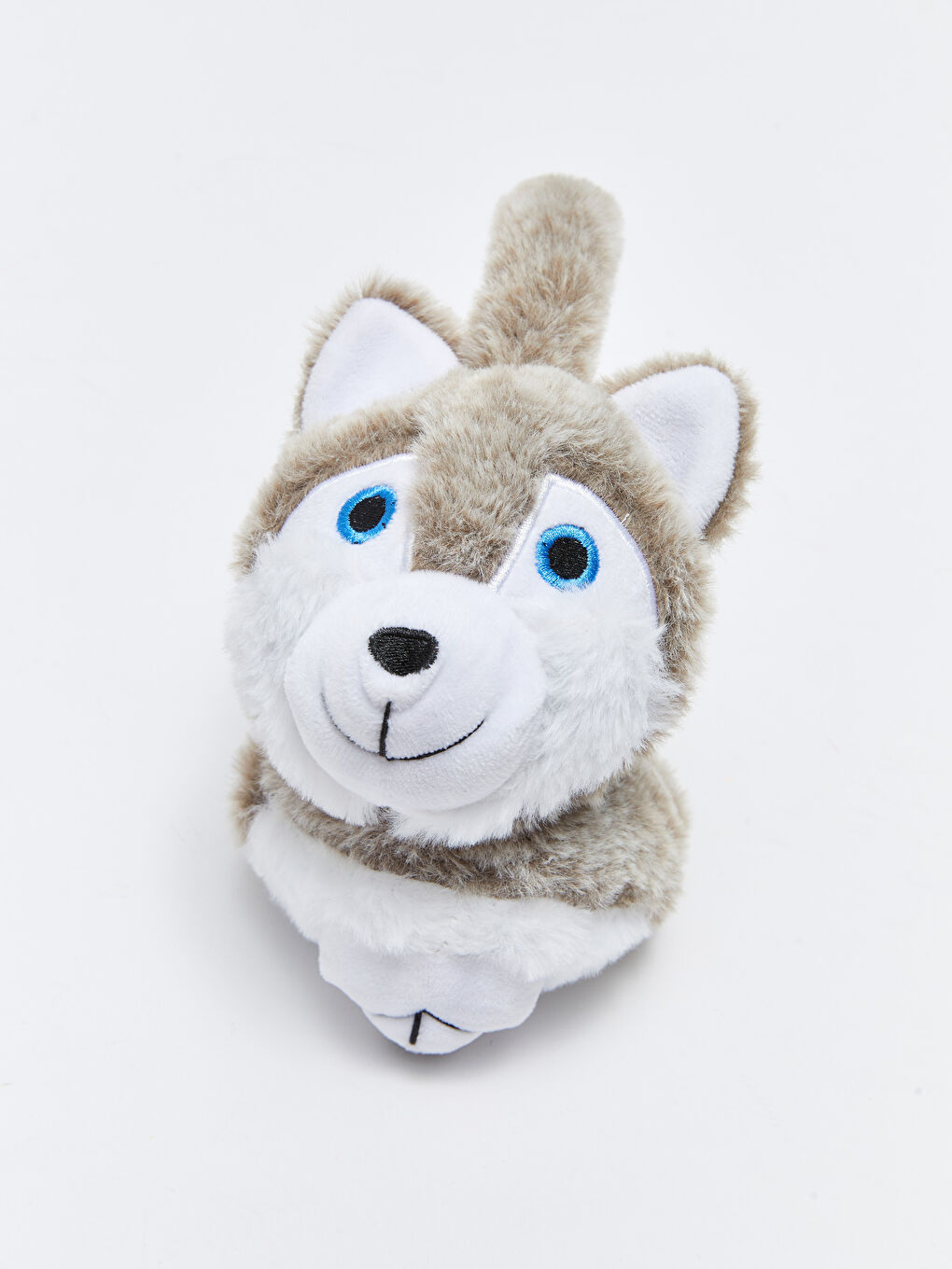 Gri 3D Aplikeli Pelüş Erkek Çocuk Kulaklık-2