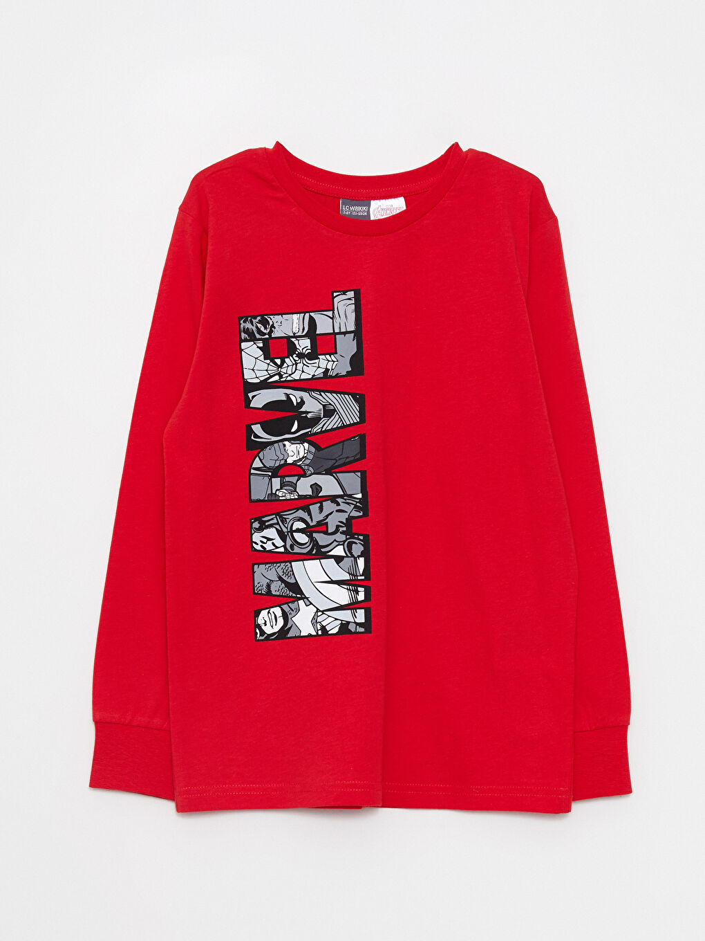 Kırmızı Bisiklet Yaka Marvel Baskılı Uzun Kollu Erkek Çocuk Sweatshirt ve Eşofman Altı-5