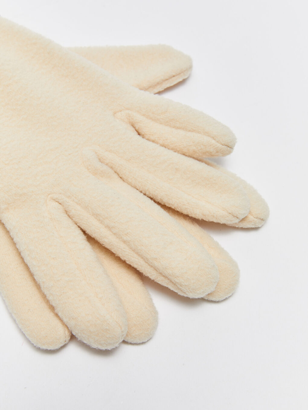 Ekru Kadın Polar Eldiven-1