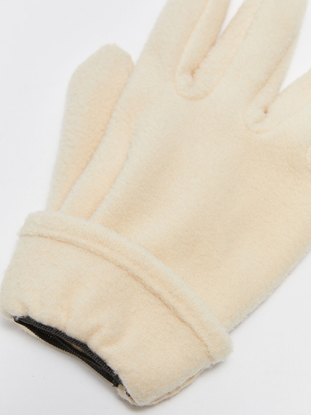 Ekru Kadın Polar Eldiven-3