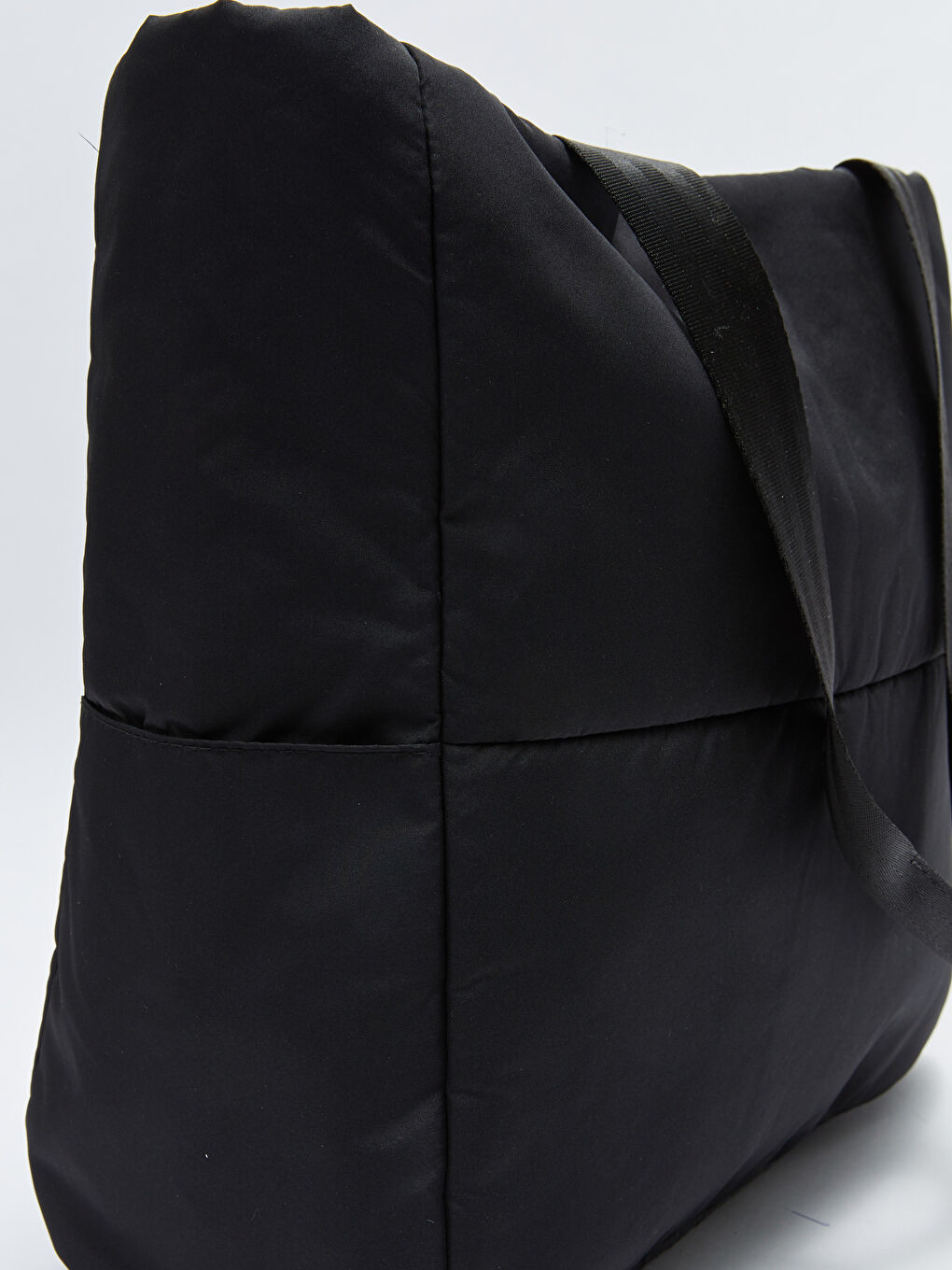 Siyah Paraşüt Kumaş Kadın Kol Çantası-5