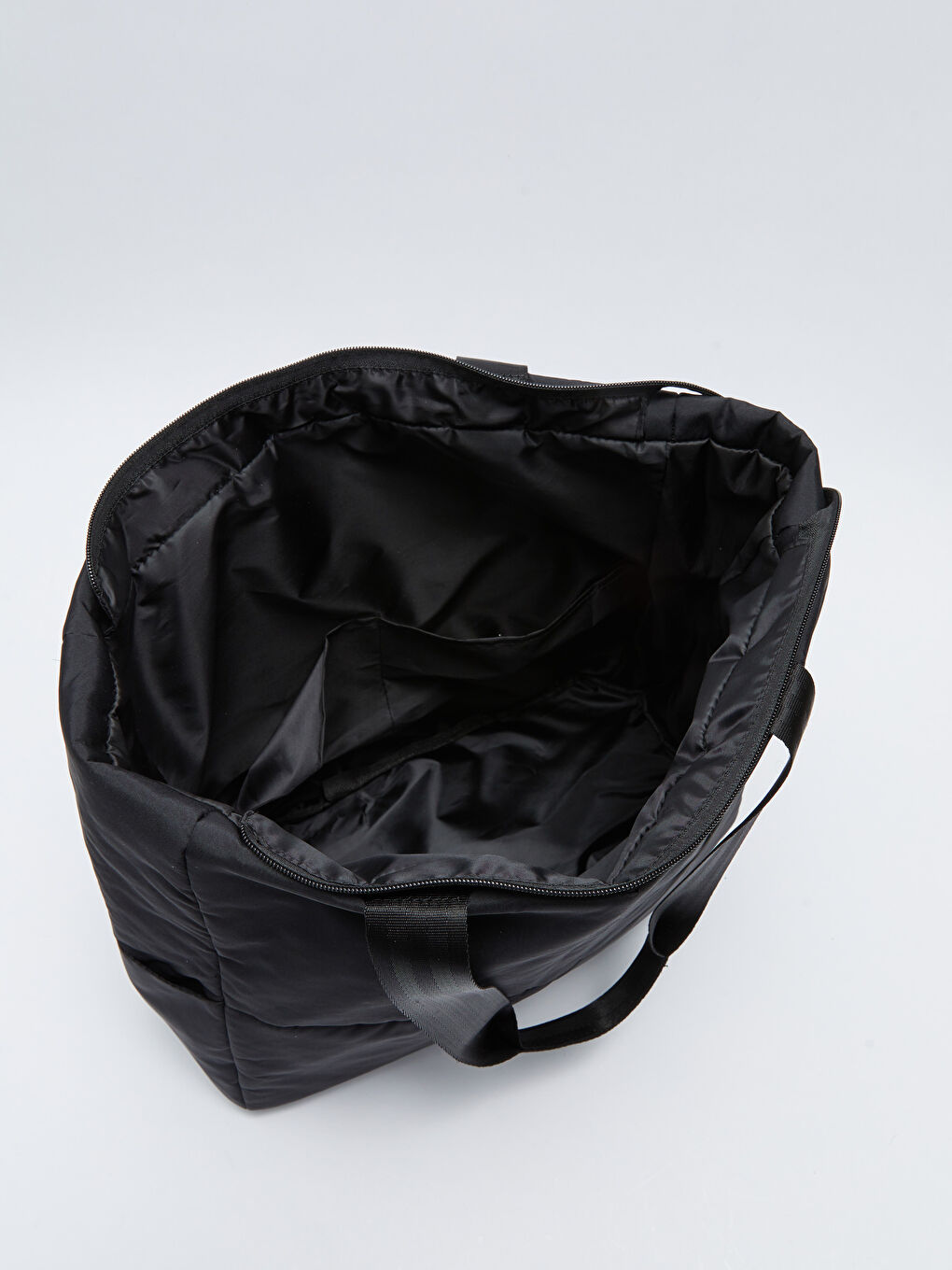 Siyah Paraşüt Kumaş Kadın Kol Çantası-6