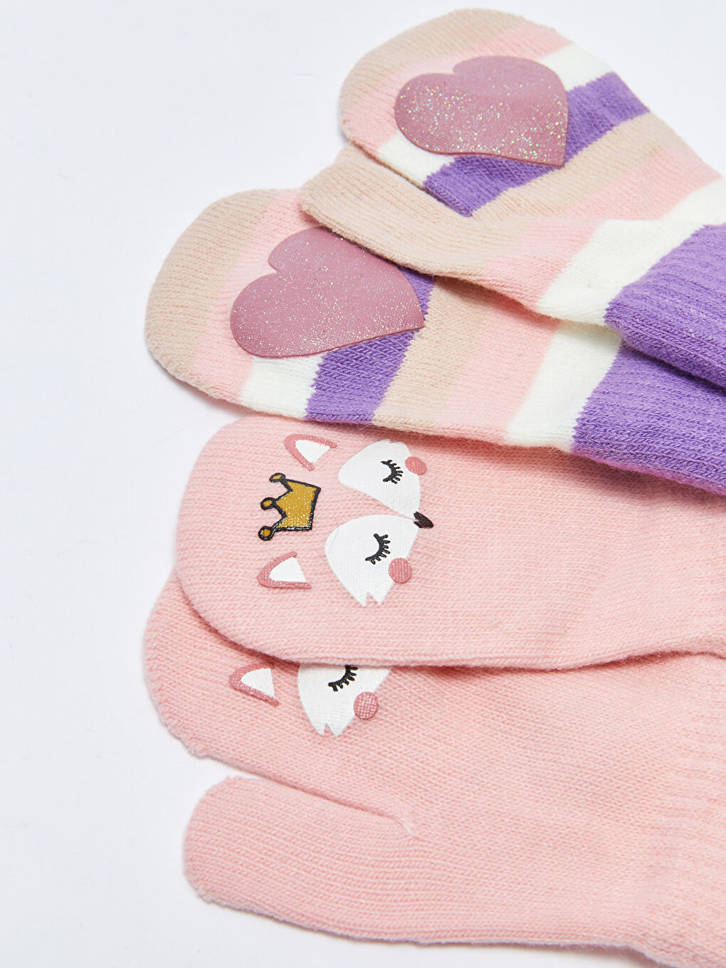 LCW ACCESSORIES Printed Girls' Knitwear Gloves -W24854Z4-MNY