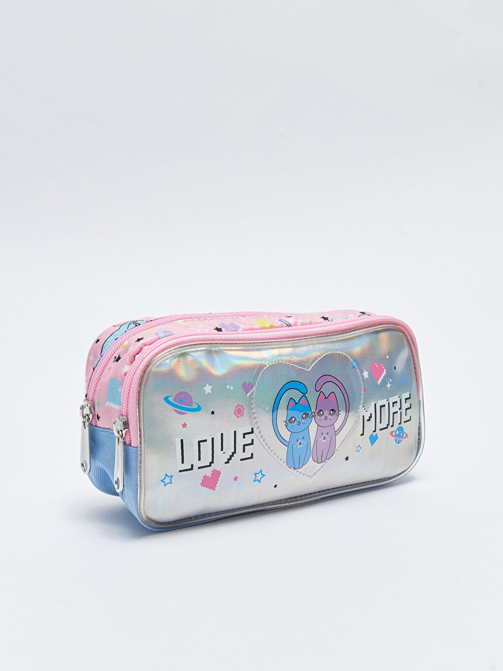 Kedi Baskılı Kız Çocuk Kalem Kutusu-1