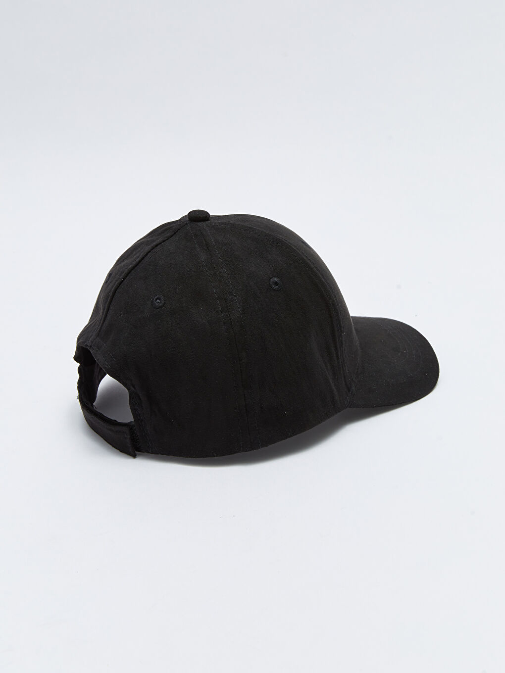Siyah Düz Erkek Süet Kep Şapka-5