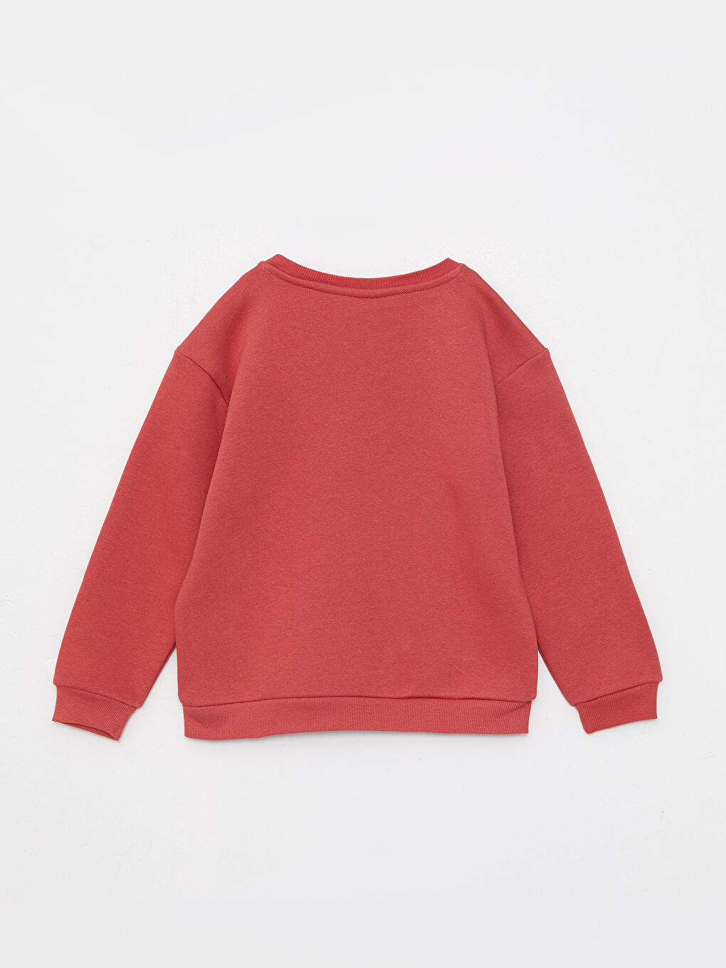 Pembe Bisiklet Yaka Bambi Baskılı Uzun Kollu Kız Çocuk Sweatshirt-1