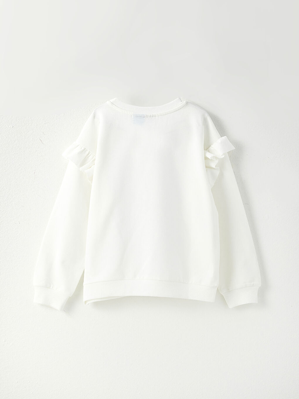 Bisiklet Yaka Elsa Baskılı Uzun Kollu Kız Çocuk Sweatshirt-1