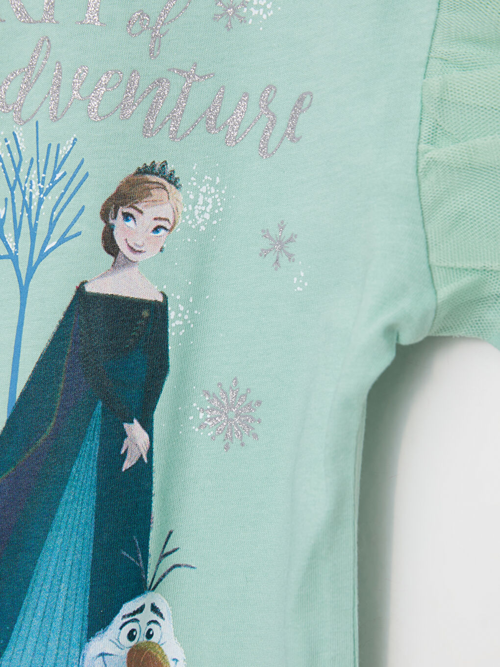LCW Kids Rundhalsausschnitt Frozen Bedrucktes Langarm Mädchen T-Shirt -W24957Z4-G8R