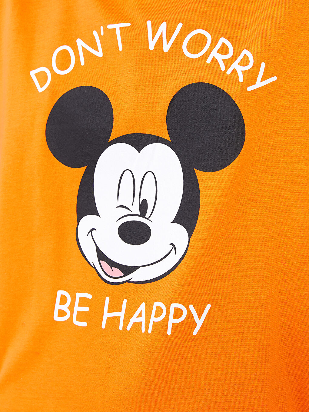 LCW Young Crew Neck Mickey Mouse Printed Short Sleeve Cotton Women's Pajamas Set -W24992Z8-LSR