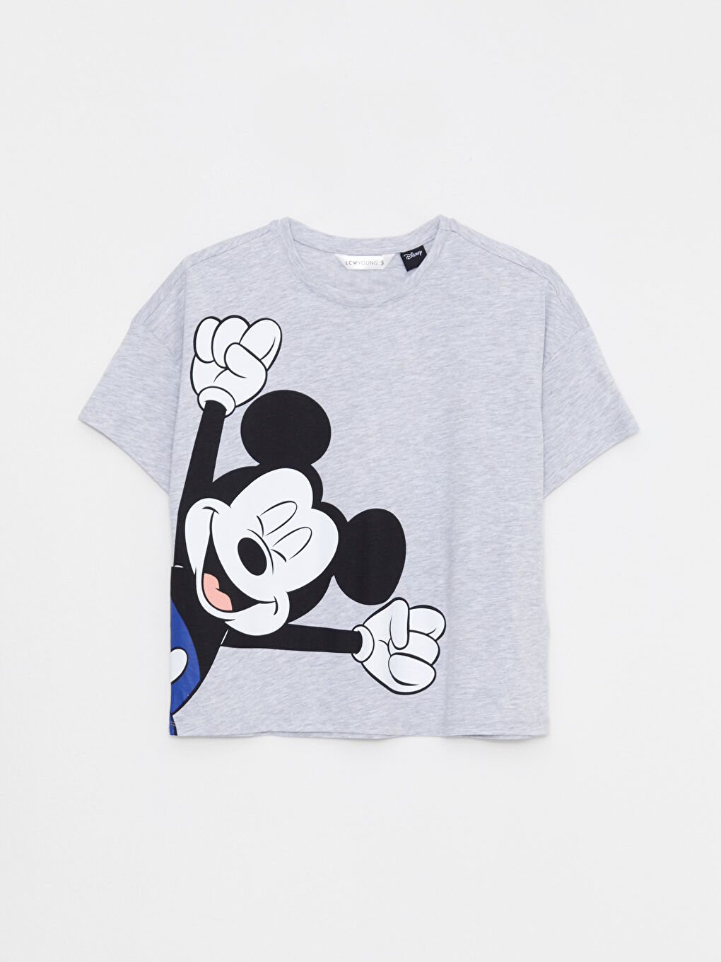 Crew Neck Mickey Mouse Printed Short Sleeve Women's Pyjamas Set-6