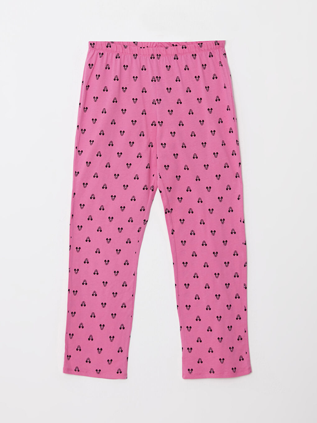 Set de Pijama pentru Femei cu Mânecă Scurtă, Imprimat Mickey Mouse, Guler de Cămașă, din Bumbac-7