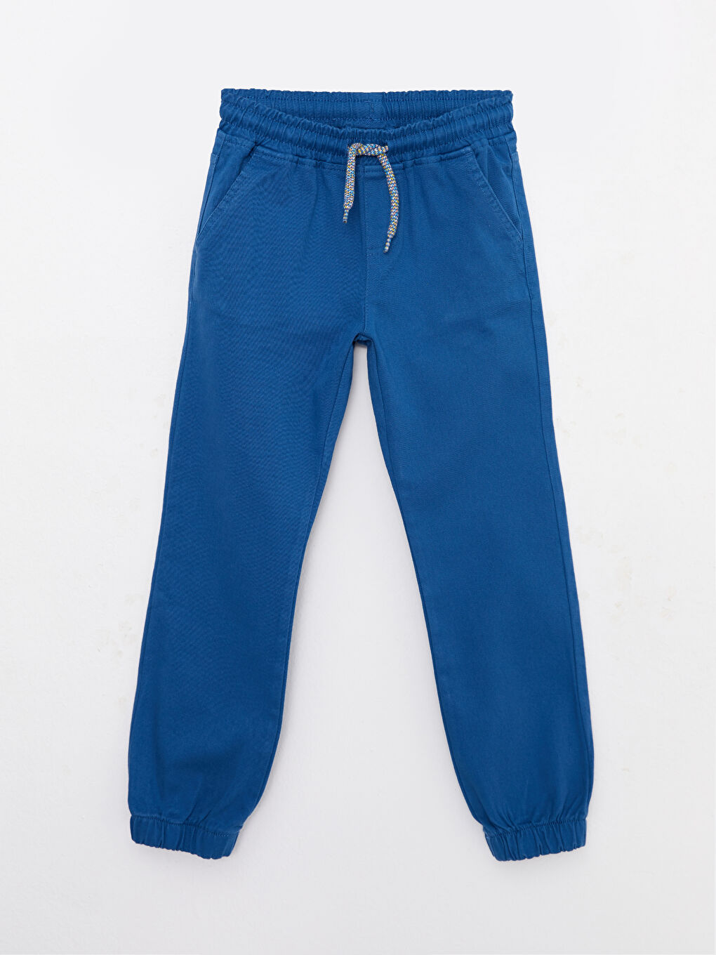 Elastic Waist Basic Gabardine Boy Jogger Trousers