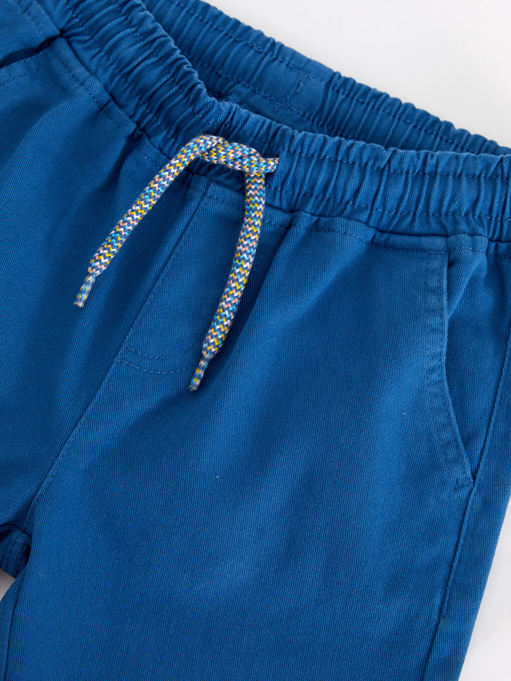 Elastic Waist Basic Gabardine Boy Jogger Trousers-2