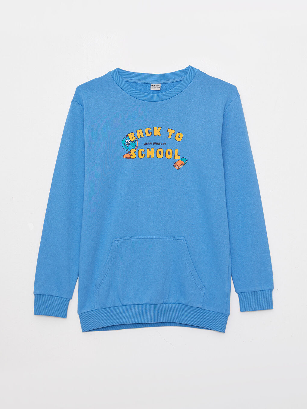 Crew Neck Printed Long Sleeve Boys' Sweatshirt
