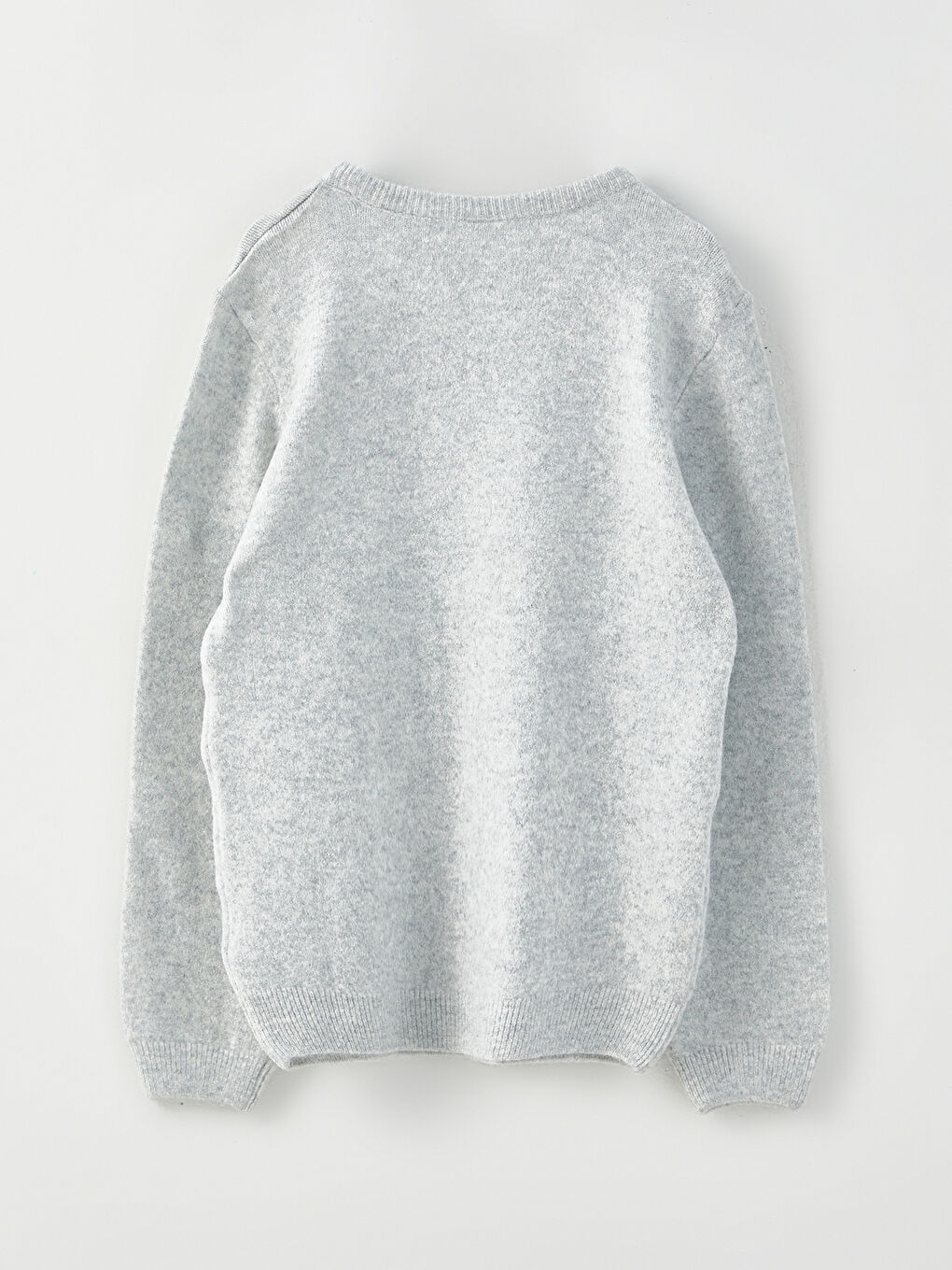 Beyaz Bisiklet Yaka Basic Uzun Kollu Kız Çocuk Triko Kazak-1