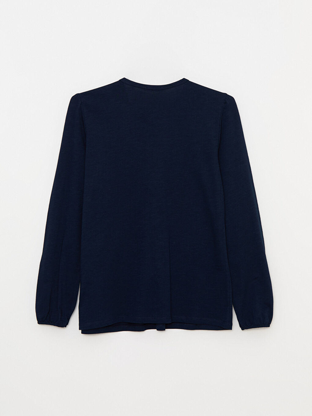 Crew Neck Embroidered Long Sleeve Cotton Women's T-Shirt-6