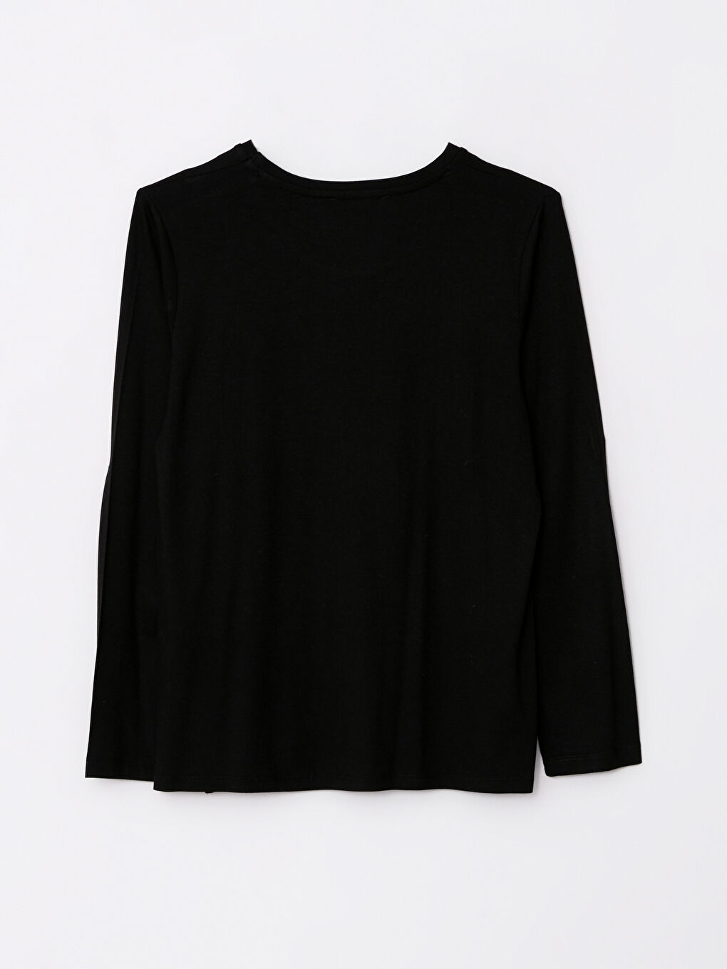 Siyah Bisiklet Yaka Pul Payet İşlemeli Uzun Kollu Kadın Bluz-5