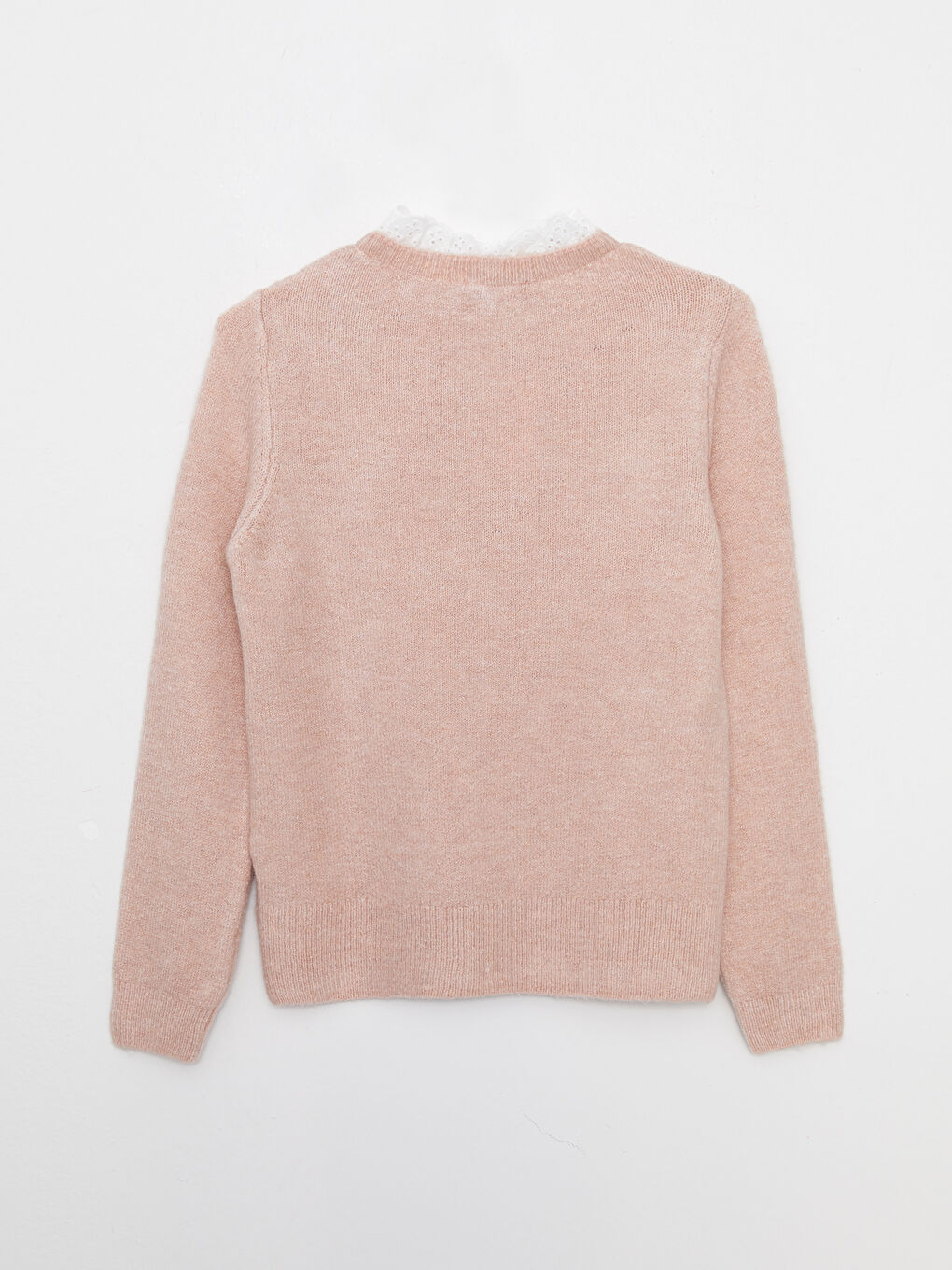 әйелдерге арналған бүрмеленген биік жағалы ұзын жең трикотаж жемпір-6