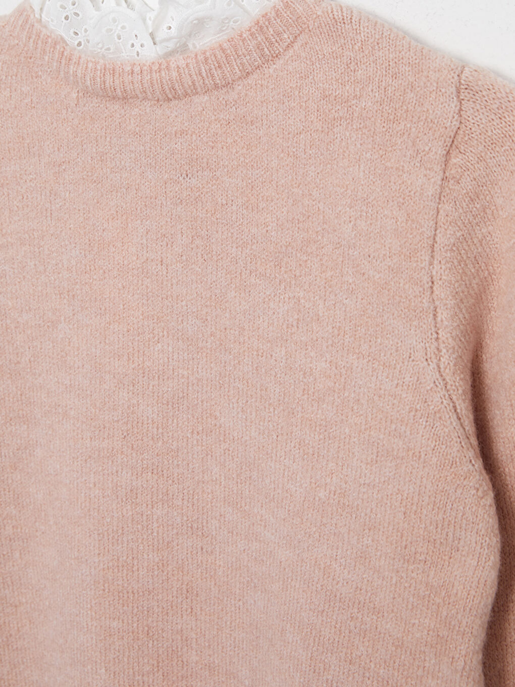 әйелдерге арналған бүрмеленген биік жағалы ұзын жең трикотаж жемпір-7